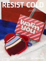Autumn and winter hot water bottle gloves niche practical gifts