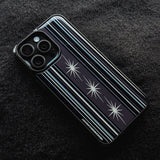 D.O.S ストライプフォンケース(Obsidian Gray Purple)