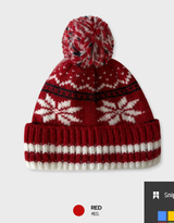 Zero Nine Cozy Snowflake Drop Knit Beanie