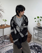 Liden Cowichan Knit Hooded Zip-Up