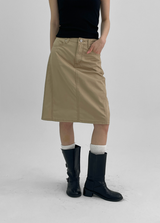 [MADE] Kipki Buckle Cotton Midi Skirt