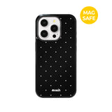 【MADE】ミニ ドット ソルト ブラック iPhoneケース [Glossy Glass/Magsafe]