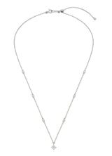 26SS★ Essence Silver (W) Moissanite Flower Dainty Necklace