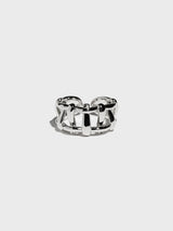 マルチハッシュタグピンキーオープンリング (Silver)