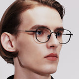 Knouun polygon titanium glasses CODE. 102. E Black N Gray