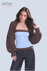 Blue Choco bolero cardigan top two-piece