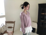 [MADE] Silhouette, summer V-neck loose fit knit