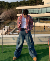 St. Parachute Cargo Wide Denim Pants