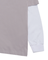 25FW ダブルレイヤーADLV長袖Tシャツ ライトグレー