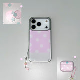 [MADE] [+MagSafe] ベリードットスマホケース ピンク (グラスシルバーバンパー)