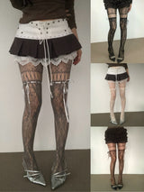 Ribbon Strap Mesh Stocking(4colors)