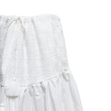 (2color) Flower Embroidery Flare Midi Skirt