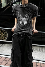 Pigment Fly-Washed Charcoal Short Sleeve Tee