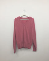 カシミアファインウールVネックニット(7color)