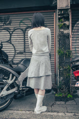 Star flayered midi skirt (Gray)