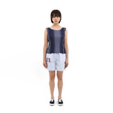 1/2 S クレフドットプリーツノースリーブ (NAVY)