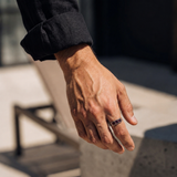 Crimson Triple Stone Ring
