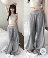 ベルティ サイドピンタックエラスティックワイドパンツ