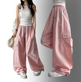 Roa Baslock Nylon Cargo Wide Pants