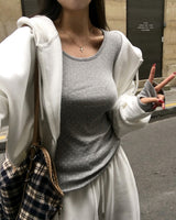 [BELLIDE MADE] クッキー、ストライプフィンガーホールTシャツ