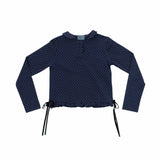 ドットフリルTシャツ (navy)