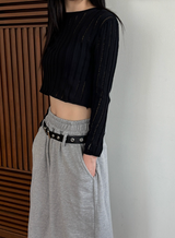 [Unisex] ベルト付きスウェットバミューダパンツ(3color)