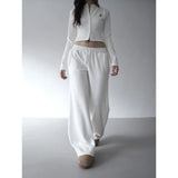 【MADE】winter velour pants, white