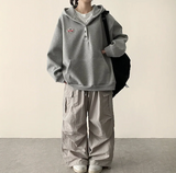 リードニーピンタックヘムストリングワイドパンツ