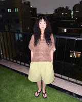 (2color) Linen Bermuda Banding Pants