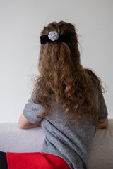 Rose velvet ribbon hairpin (2colors)