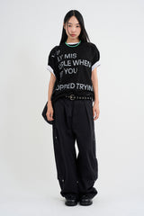 Arc panel wide pants