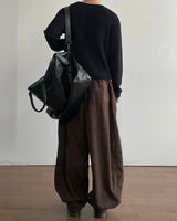 Beat Henley-Neck Crop Knit