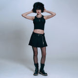 ENE See-through Sleeveless - BLACK