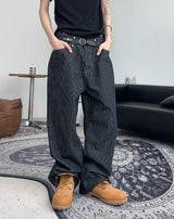 Eiffel studded striped denim pants