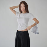 [Beroki] Round Stretch Short-Sleeve T-Shirt - 7 Colors
