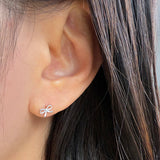 [925silver] Petit ribbon earring