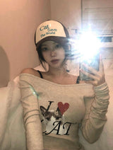 Cat Save The World ボールキャップ (Brown)