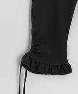 Liline Ribbon Shirring Capri Leggings Pants
