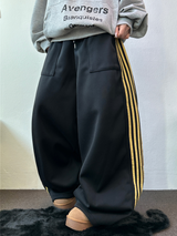 FLEECE❤TRACK BIG POCKET LONG WIDE BALLOON PANTS 🖤🩶💛4COLOR