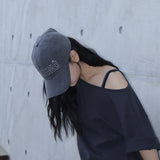 Little-dreamer washed ball cap_charcoal