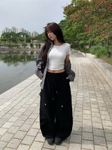 Latter Cargo String Wide Pants