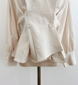 Annie V-neck Collar Double Wrap Jacket Blouse
