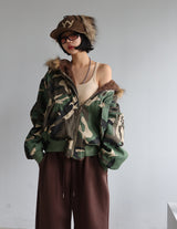 [UNISEX] リバーシブルカモフラージュフーディージャケット