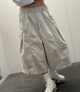General Cotton Pintuck Balloon Bermuda Shorts 4color