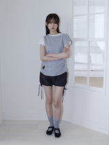PUMPKIN TWINKLE DENIM SHORTS (BLACK)