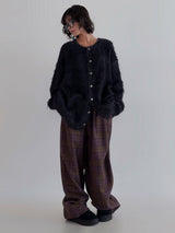 Pleddy Angora Shaggy Cardigan (3color)