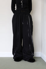 Layered brushed banding pants
