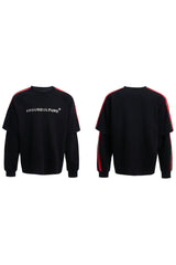 Colorblock Layered Crewneck Sweatshirt