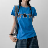 スターパッチ ベーシック ルーズ ショートスリーブ Tシャツ (5 colors)