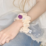 star button scrunchie yellow